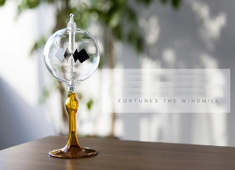 Sunshine Rotating Windmill Glass Furnishing Article Toy Gift Decoration Solar energy creative windmill thermal energy induction