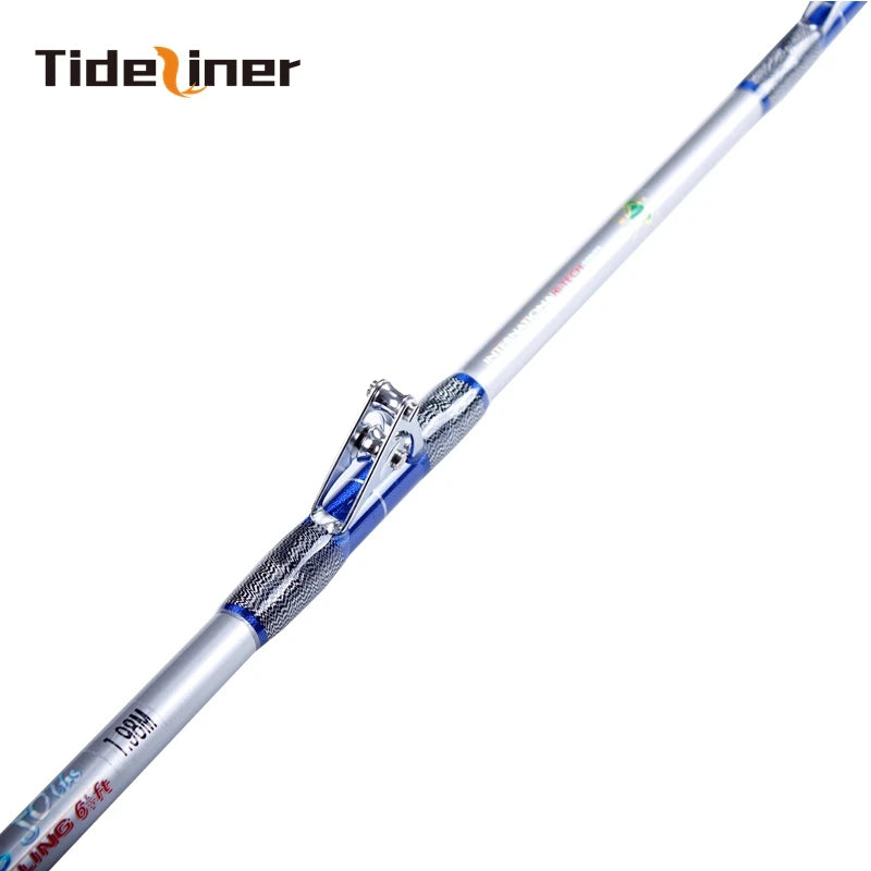 Tideliner 1.98m 2.1m Heavy Duty Trolling Jigging Boat Fishing Rod Quality Raft Pole Cane Saltwater With Rollers