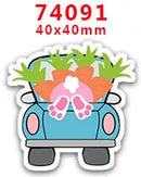 DIY Craft Supplies Sewing Accessories Cartoon Easter Bunny Printed Planar Resins Mold 10 Pieces. PR-73721