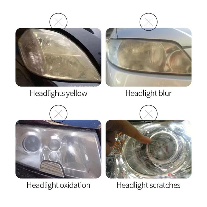 Restorer Headlight Polishing Kit Vapor Steam Chemical Headlight Polish Liquid Polymer Polisher Headlights Restoration Kit
