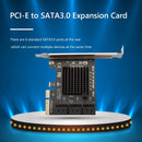 SATA PCIe Adapter 4 Ports /6 Port SATA III to PCI Express 3.0 X1 Controller Expansion Card compatible with PCI-E X4/X8/X16 6Gbps