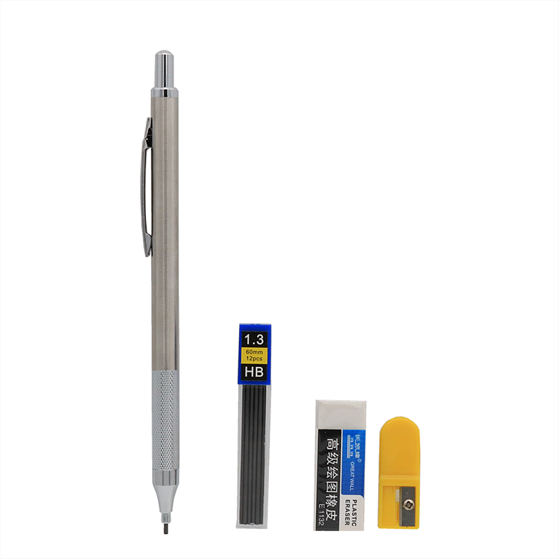 Metal 2.0 Mechanical Pencil Low center of gravity Students draw and write  pens Replaceable pencil lead