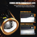 AILEO H4/9003/HB2 Led Canbus Car Headlights Conversion Kit Mini Projector Lens 100W 6500K White High Low Beam 20000LM