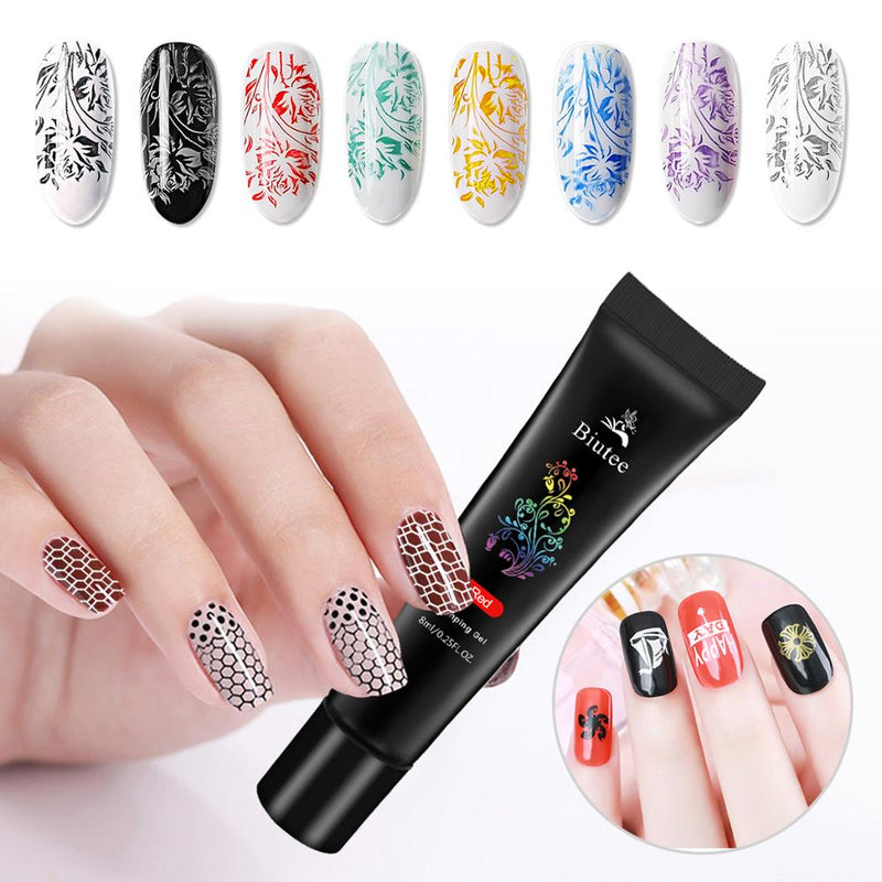 Biutee Nail Stamping Gel Polish Set Varnish Nail UV Gel For Print Oil Soak Off For Nail Art Stamping Plate Gel Nail Polish Gel