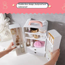 Double Door Makeup Storage Box Dressing Table Skin Care Product Finishing Box Lipstick Finisher Beauty Box Beauty Makeup Toolbox