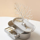 Black White Pink Rose Red Deer Earrings Necklace Ring Pendant Bracelet Jewelry Cases&Display Stand Tray Tree Storage jewelry