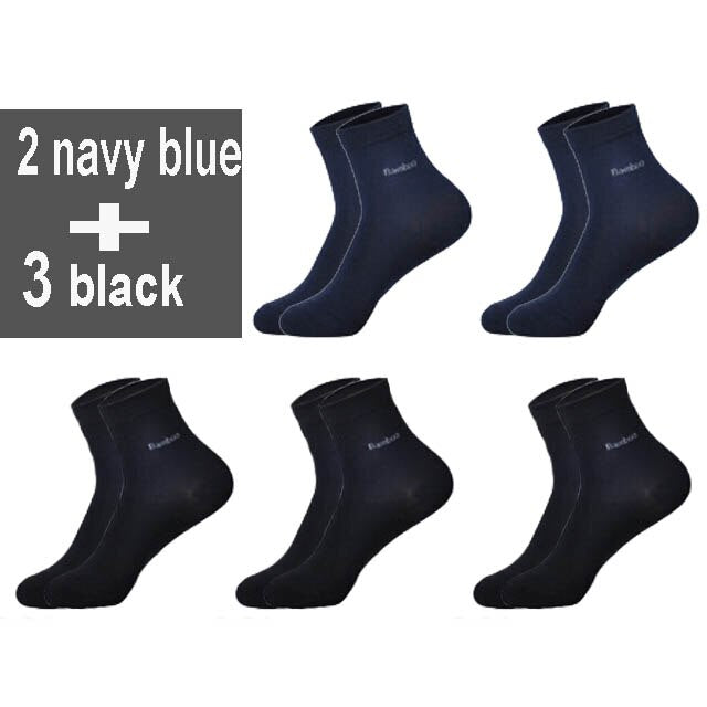 10PCS=5pair High Quality New Bamboo Fiber Socks Men Casual Business Breatheable Men&