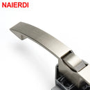 NAIERDI 5PCS Camper Car Push Lock with Handle RV Boat Home Cabinet Drawer Latch Button Locks Furniture Handle Hardware