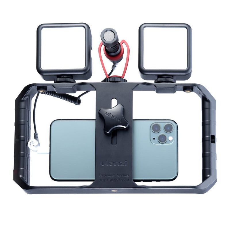 Ulanzi U Rig Pro Smartphone Video Rig With 3 Mounts Video Recording Cell Phone Stabilizer Filmmaking Case Filming Accessories