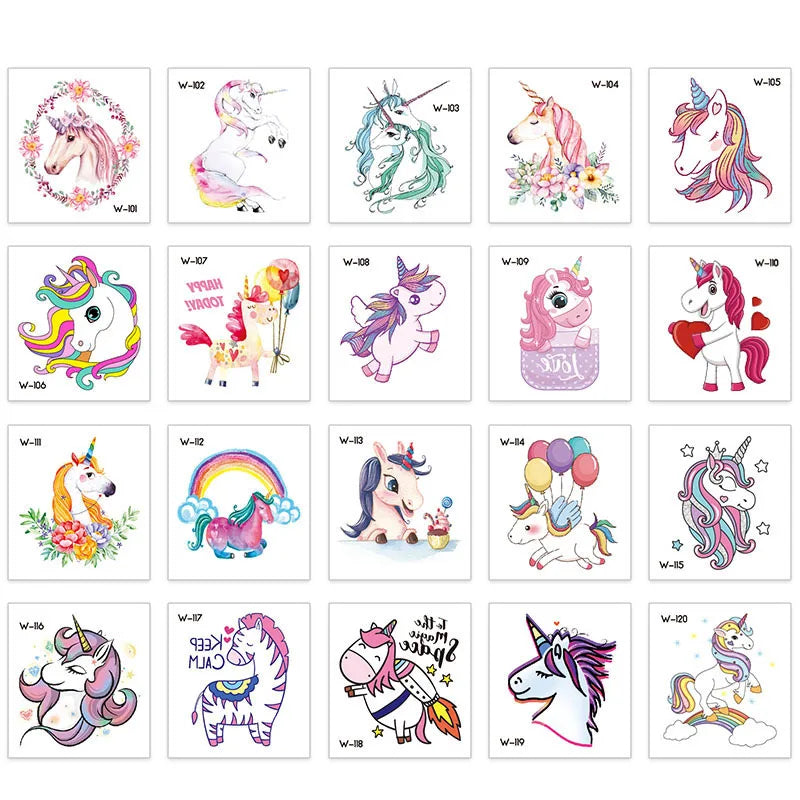 Cartoon Fantasy Animal Tattoo Stickers for Kids Funny Temporary Tattoos Transfer Stickers Children Boys Girls Birthday Gifts Toy