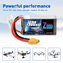 2pcs Zeee Lipo Battery 3S 1500mAh FPV Drone Battery 11.1V 120C Softcase with XT60 Plug for RC Car Graphene Racing Model Parts