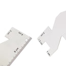 INNE 1Pcs Metal Sewing Measuring Gauge Stainless Patchwork Precision Ruler Tool Tailor Craft Cut Apparel Supplies Accessories