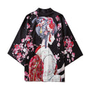 Bebovizi Male Kimono Cardigan Japanese Kimono Men Cardigan Shirt Blouse Yukata Men Haori Obi Traditional Samurai Clothing