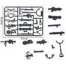 Military Weapon Box SWAT Gun Sandbag Armor Cannon Guns Toy Suit Figures Building Blocks Toys for Children WW2 Weapons Kids Gifts