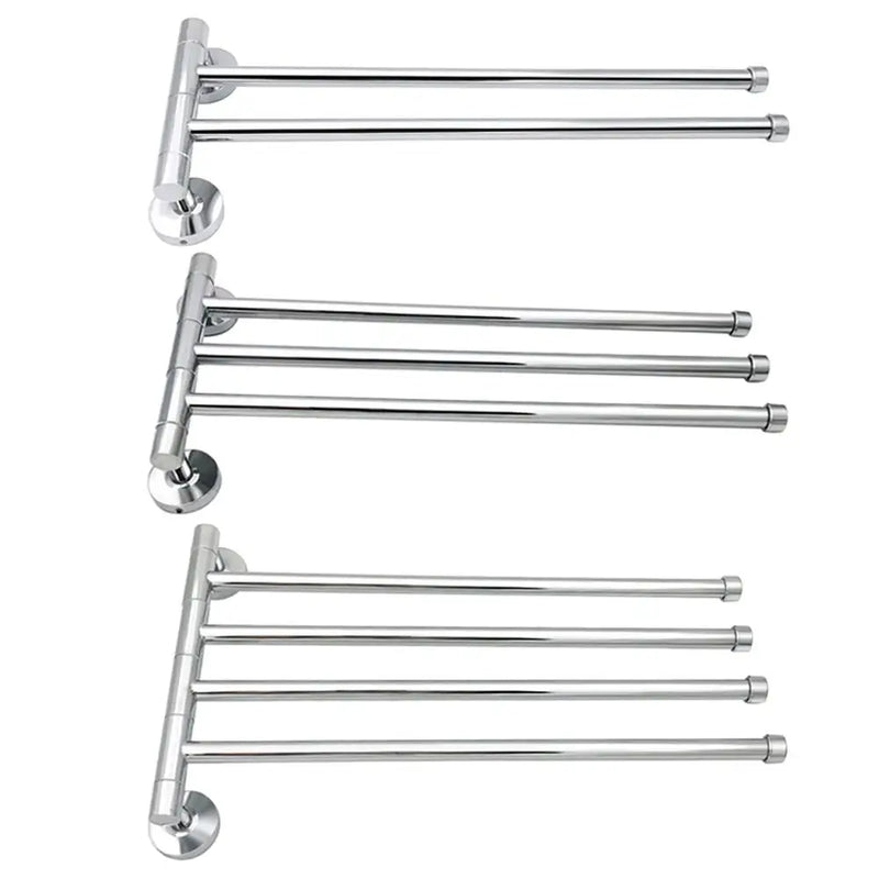 Stainless Steel Towel Bar Rotating Towel Rack Bathroom Kitchen Wall-mounted Towel Polished Rack Holder Hardware Accessory