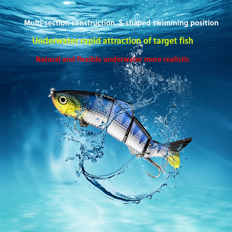 150mm 33g Freshwater 4 Sections multi Jointed life like sinking Swimbait fishing lure Hard Artificial Bait