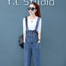 Women's overalls mother pants 2020 new Korean version of loose summer and autumn women's denim high waist overalls suspenders