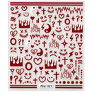 42Model Sticker Nail Decal 3D Adhesive Patch,Smile/Animal/Flower Nail Art Decorations Manicure Sticker Easter Day Design Decal-