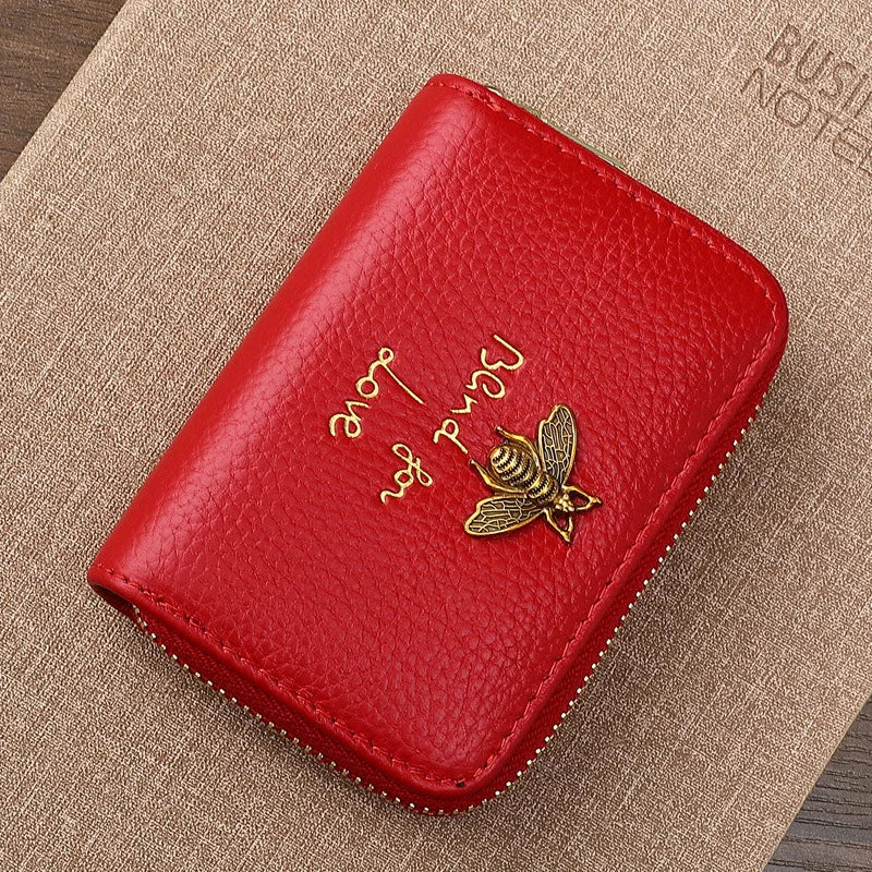 Brand Designer Leather Organizer Credit Card Holder Women Business Cards Holder 2023 Ladies Minimalist Travel Card Bag Wallets