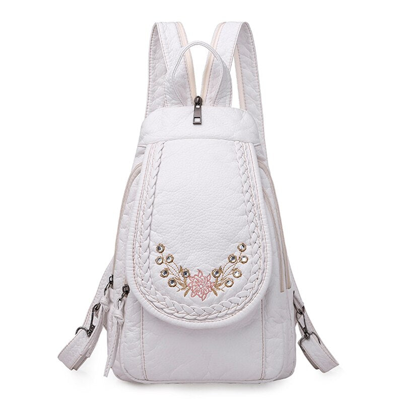 High Quality Soft PU Leather Backpack Women Small Chest Bags Fashion School Bag Casual Shoulder Bags for Women 2021 New Mochila