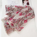 2021 Fashion Autumn Women Viscose Scarf Floral Pom Pom Tassel Beach Hijab Shawls and Wraps Female Foulards Echarpe Muslim Hijab