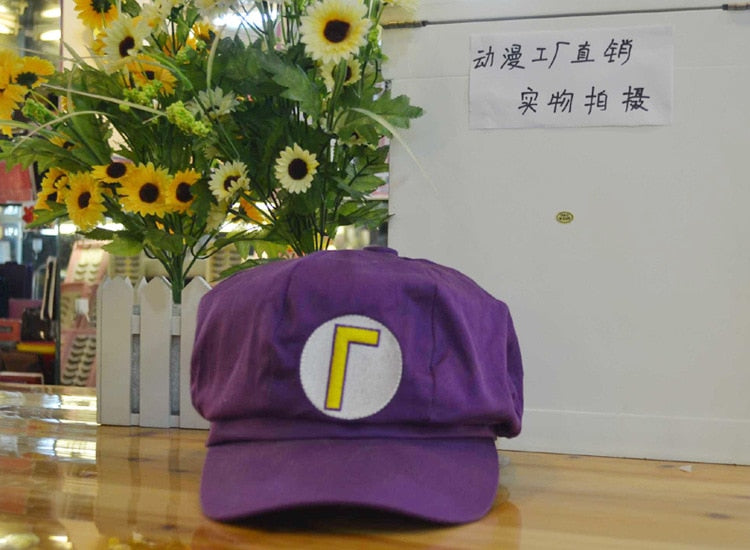 Anime Super Hat Cap Luigi Bros Letter Printed Cosplay Cartoon Baseball Costume for Adult Hats Waluigi Wario Odyssey Cappy 3D Hat