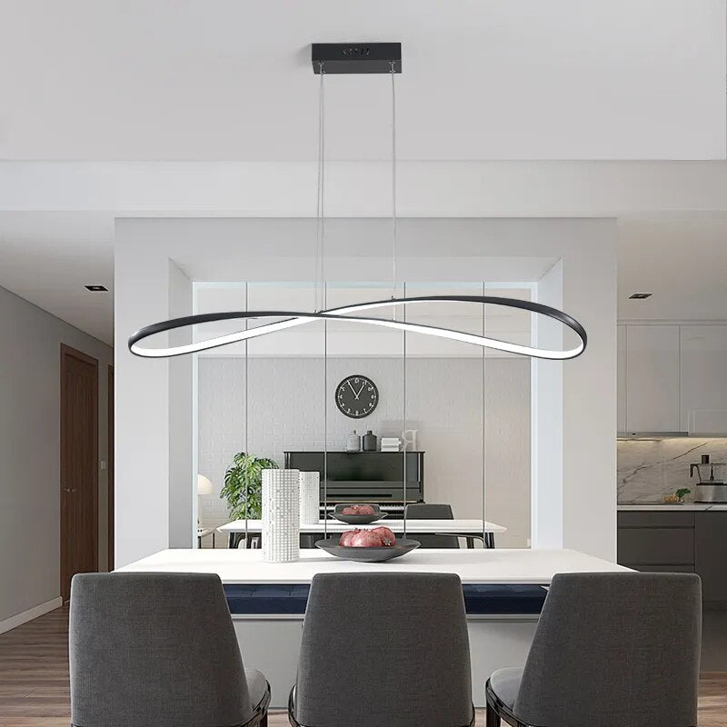 NEO Gleam Modern led pendant lights for dining room kitchen Room Home Deco Pendant Lamp 90-260V Matte Black/White Finished