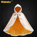 Children Snow Queen Anna&Elsa Girls Velvet Cloak Hooded Christmas Fairy Cinderella Rapunzel Aurora Belle Princess Dress Up Cape