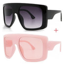 Celebrity Large Shield Square Sunglasses Women Brand Oversized Sun Glasses Men Vintage Beige Shades Lady Windshield Oculos UV400