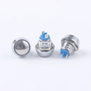 12mm metal push button waterproof nickel plated brass domed push button switch 1NO momentary reset screw terminal Pin terminal