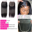 360 Lace frontal Closure Straight Hair 4x4 Lace Cloure Maxine 13x4 Swiss Lace Frontal 5x5 HD Lace Closure Human Hair Extensions