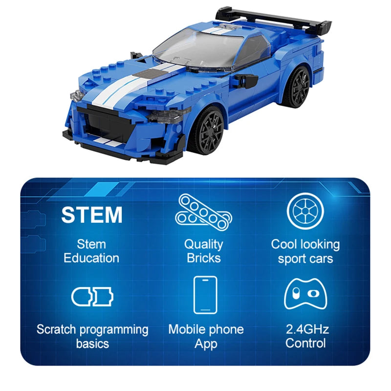 Cada 325pcs City RC Racing Car App Programming Building Blocks Remote Control Speed Vehicle Bricks Toy for Children