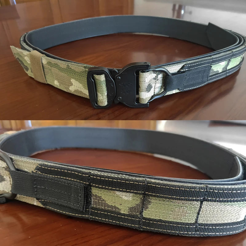 Tactical Belt Airsoft Molle Battle Belt Men Training Combat Multicam Fighter Belt Outdoor Hunting Adjustable