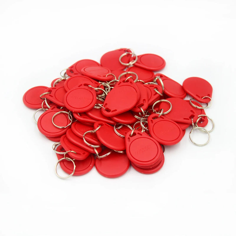 100pc/lot 125khz RFID Keychain NO3 ID Keyfob RFID Tag TK4100 Access Control Card Sticker Key Fob Ring Proximity