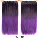 Alileader Favourite Synthetic 5Clips In Hair Long Wave Clip In Hair Extension Synthetic Hair Extensions Ombre Fake Hairpieces
