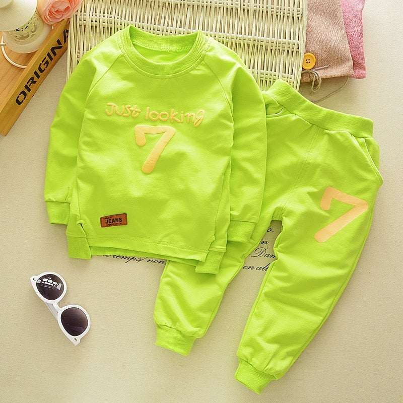 Fashion Spring Autumn Baby Girl Clothes Set Children Boys Cartoon T-Shirt Pants 2Pcs/sets Toddler Casual Costume Kids Tracksuits