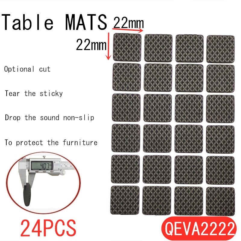 Self Adhesive Furniture Leg Feet Rug Felt Pads Anti Slip Mat Bumper Damper for Chair Table Protector Hardware Round Square Black