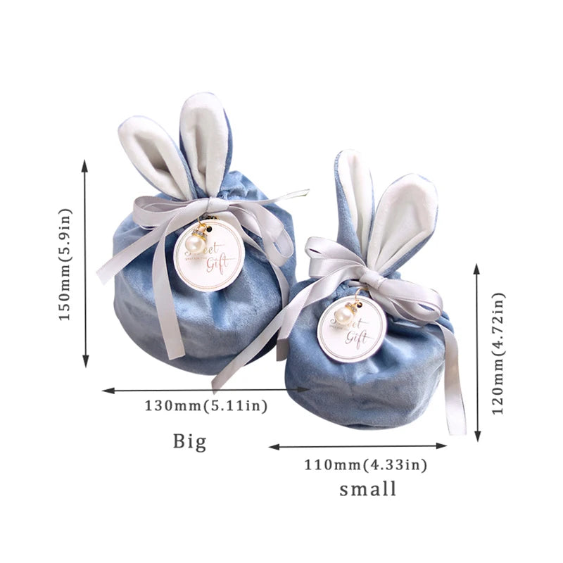 Cloth Easter Bags Cute Bunny Gift Packing Bags Wholesale Rabbit Chocolate Candy Bags Wedding Birthday Party Decoration 2025 New