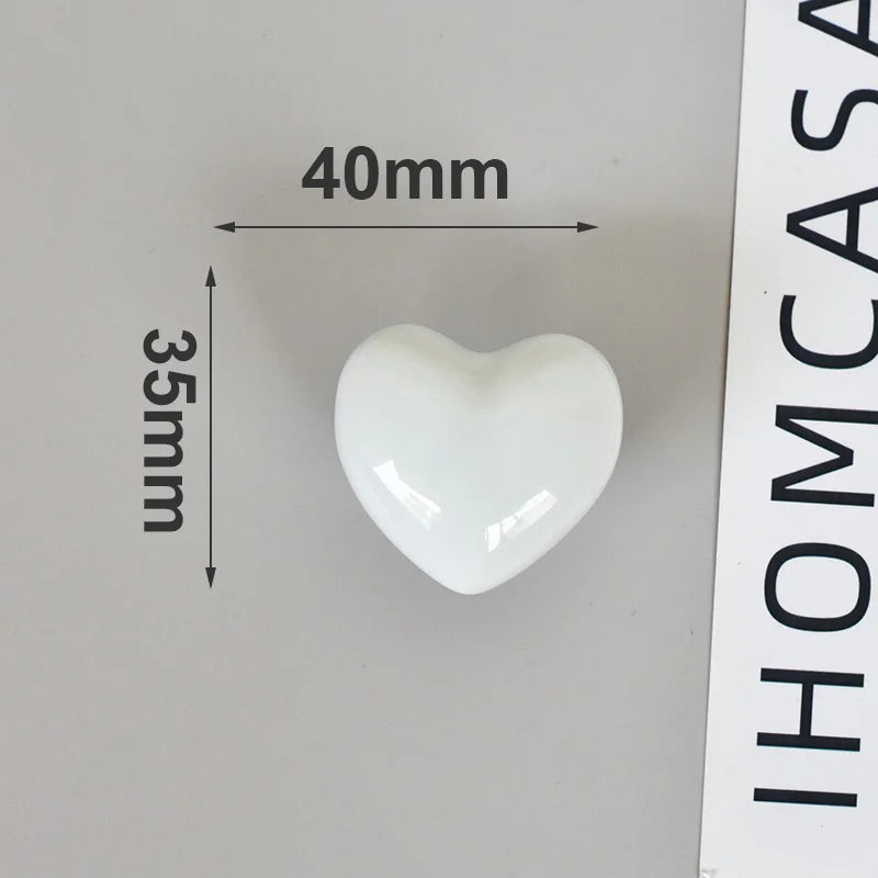 IHOMCASA Ceramic Knob Heart Seastar Shell Children Room Furniture Hardware Cabinet Handles Kitchen Wardrobe Bookcase Drawer Pull