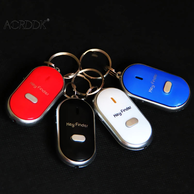 Locator Keychain Beeps And Flashes Whistle Key Finder Key Chain Portable Sound Control Locator Find Lost Keys Security Alarm