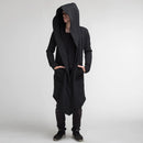 Winter Clothing Men's Hooded Cardigan Long Trench Coat Streetwear Solid Color Thickened Windbreaker Hoodie Jackets S-3XL New