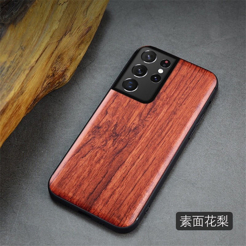 For Samsung Galaxy S21 Ultra Case Boogic Original Wood funda S21 S21+ Wood Cover Phone Case For Samsung S21 Ultra