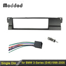 Single 1 Din Radio Fascia for BMW 3 Series E46 1998-2005 DVD Stereo Panel Dash Mount Trim Kit Surround Audio Frame Plate Bezel