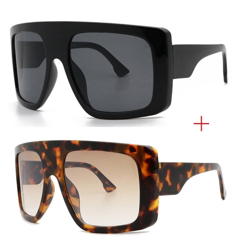 Celebrity Large Shield Square Sunglasses Women Brand Oversized Sun Glasses Men Vintage Beige Shades Lady Windshield Oculos UV400