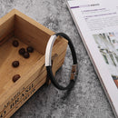 Fashion Korean Style Wristband Black Punk Rubber Silicone Stainless Steel Men Wumen Bracelets Bangles Pulseras Hombre Caucho