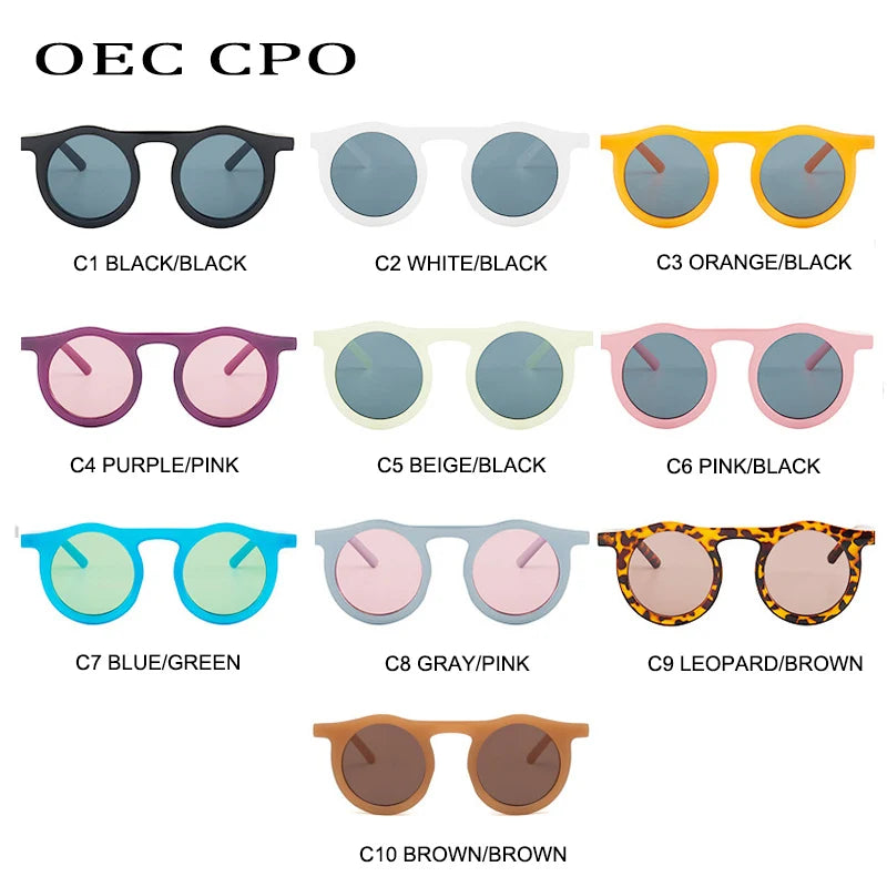 OEC CPO Classic Round Sunglasses Men Women Fashion Small Frame Sun Glasses Female Plastic Glasses Unisex Eyewear UV400 O626