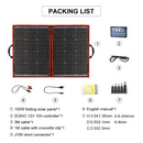 Dokio 100W Flexible Foldable 18V Solar Panel with 12V Controller Kit Portable Solar Panel for Camping/Travel/RV