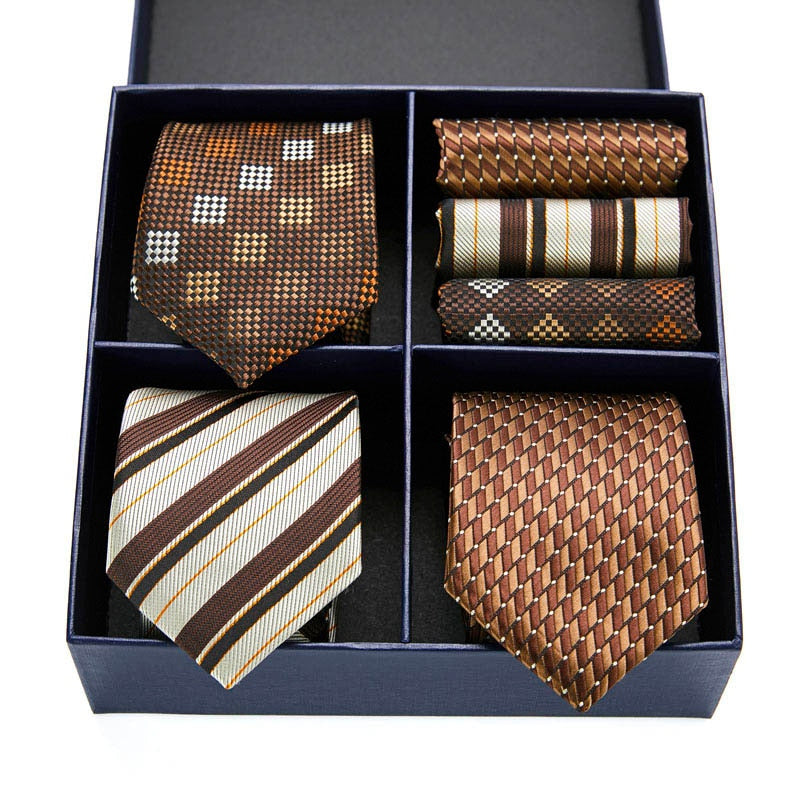 Gift box packing Silk Ties For Men Novelty Hanky  Set 3 Styles  Men&