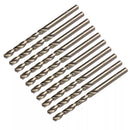 10Pcs 1/1.5/2/2.5/3/3.2/3.5/4/4.5/5mm M35 Round Shank HSS-Co Cobalt Twist Drill Spiral Drill Bit