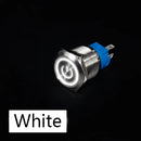 16mm Metal Push Button Switch Ring Lamp Power Symbol Buttons Waterproof Flat Head LED Light Self-lock Self-reset  1NO1NC